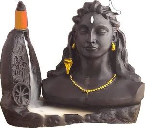 Doozie Gifts Adiyogi Dhyana Mudra Idol Fountain With10 Smoke Backflow