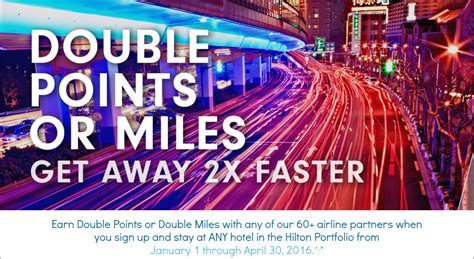 Hilton Hhonors Double Your Hhonors Promotion For Double Points Or