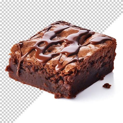 Premium PSD Brownie Isolated On White Background