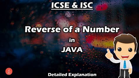 Reverse Of A Number In Java Wap To Reverse A Number In Java For Icse And Isc Bluejcode Youtube