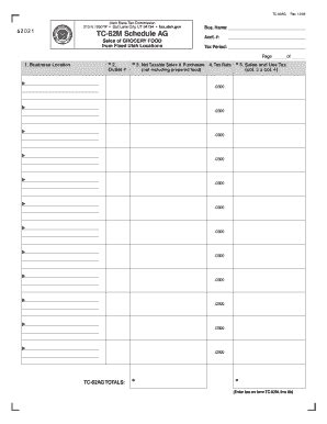 Fillable Online Tc Ag Utah Tc M Schedule Ag Fax Email Print