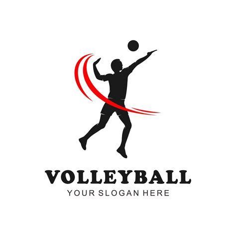 Vollyball Player Logo 9514780 Vector Art At Vecteezy