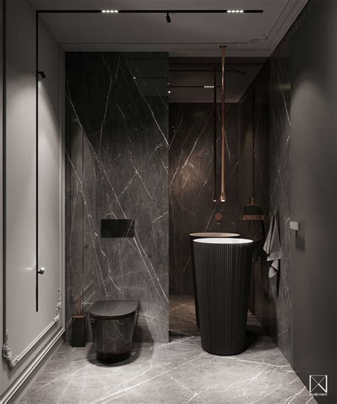 Monaco Studionacrt Lobby Interior Design Washroom Design Black