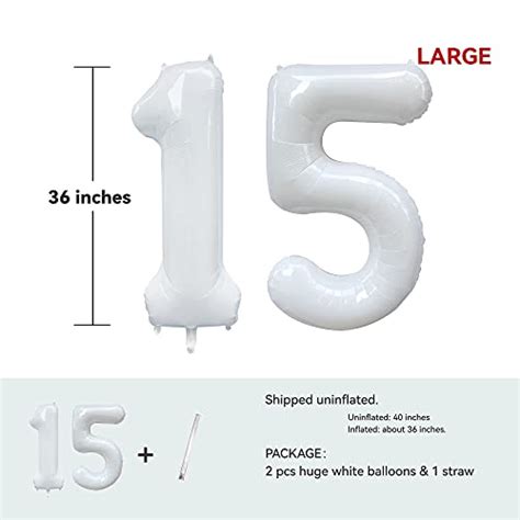 Balloon Number Helium Large Birthday Balloons Inch White Ballons