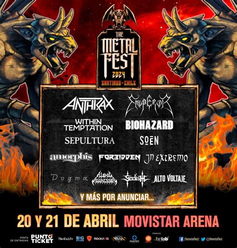 The Metal Fest 2024 - 20/04/2024 (2 days) - Santiago - Movistar Arena ...