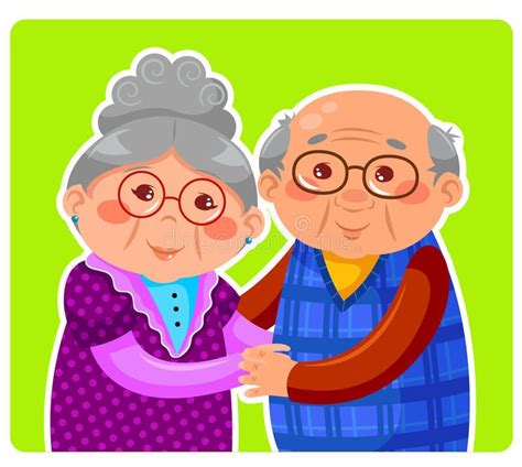 Old Couple Stock Vector Illustration Of Love Golden 27925925 Old
