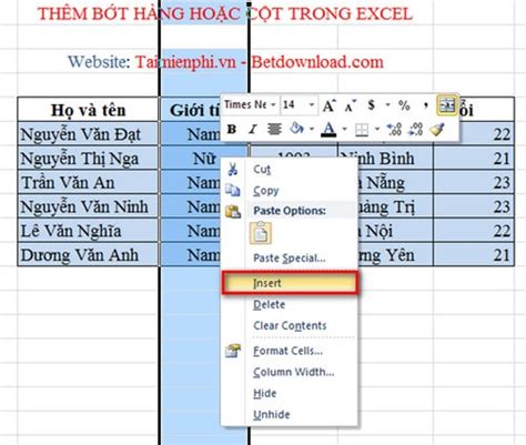 Cách Thêm Xóa Hàng Và Cột Trong Excel đơn Giản Cực Nhanh