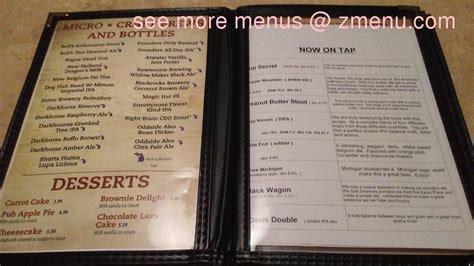 Online Menu of Eaton Pub & Grille & Charlotte Brewing Restaurant, Charlotte, Michigan, 48813 - Zmenu