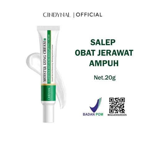 Jual Bpom Cindynal Clear Face Anti Acne Moisturizing Cream Obat Jerawat