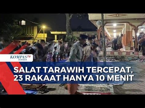 Salat Tarawih Tercepat Ada Di Blitar Rakaat Selesai Dalam Menit