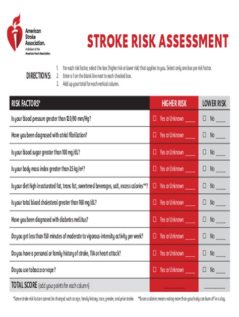 Stroke Risk Assessment Fill Out And Sign Online Dochub