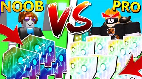 Noob With Rainbow Cores Vs Pro Youtuber Pet Simulator Roblox Youtube