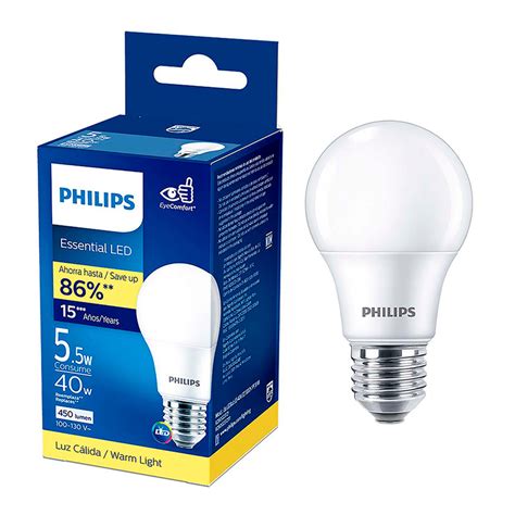 Foco Led Omnidireccional Philips De W Luz C Lida The Home Depot M Xico