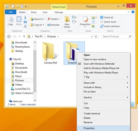 How To Change Default Screenshots Location In Windows 81 And Windows 8