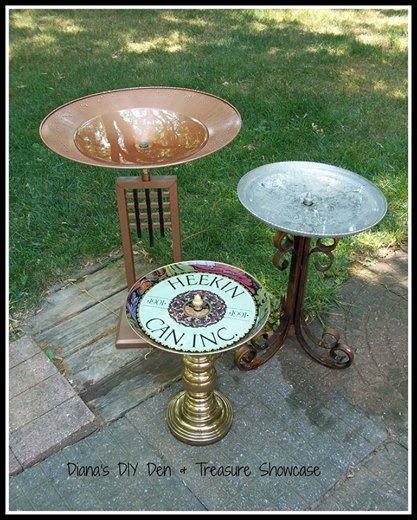 Repurposed Lamp Birdbaths Repurposed Lamp Bird Bath Lamp Planters