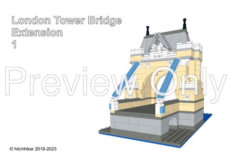 Lego Moc London Tower Bridge Extension By Hitchhiker Rebrickable