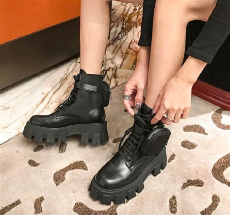 Black Punk Platform Chunky Aesthetic Boots Etsy UK