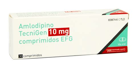 Amlodipino Tecnigen Efg 10 Mg 30 Comprimidos Farmacéuticos