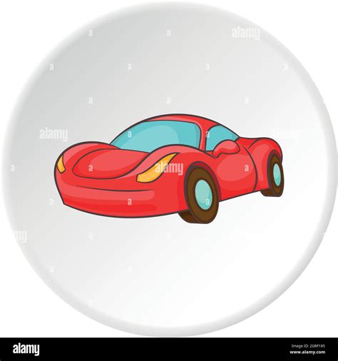 Icono de autos de carrera, estilo de dibujos animados Imagen Vector de ...