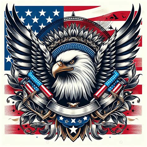 Eagle With Usa Flag Logo Design Background, Eagle, Usa Flag, Logo ...