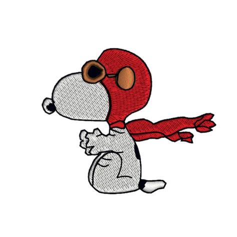 Pilot Snoopy And Friends Flying Red Baron Machine By Bestitches