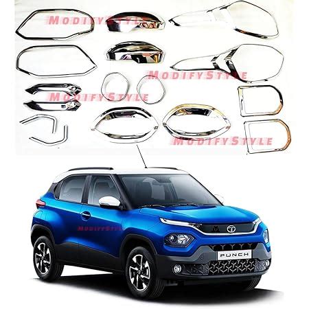 Car Exterior Chrome Accessories Combo Kit With Front Grill Suitable For