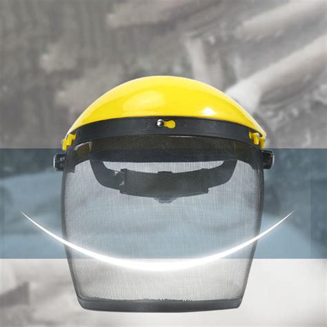 Buy Safety Face Shield With Mesh Visor Logging Helmet Full Face Shield