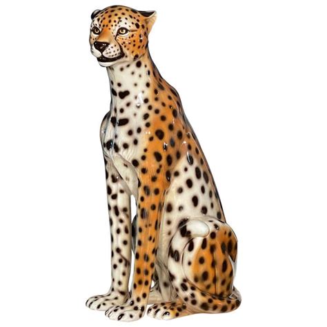 Large Ceramic Leopard For Sale at 1stDibs