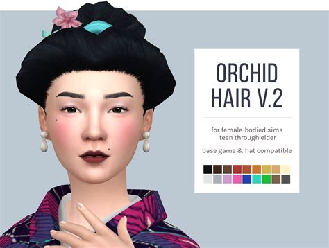 Femmeonamissionsims — Orchid Hair Versions 1 And 2 Plus Overlay Accessory