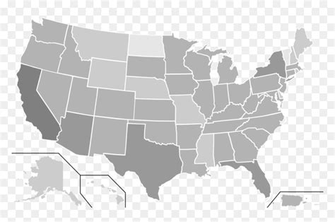 Blank Map Usa States Png Transparent With Clear Off