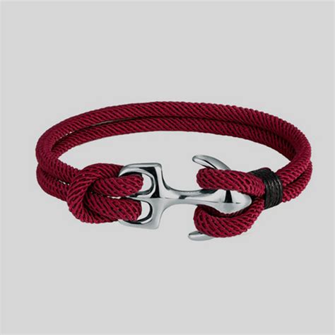 Pulsera Roja Estilo Ancla Marina Marca Calak Cl Sico