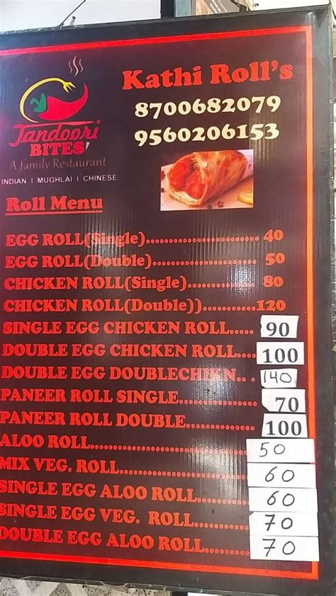 Menu At The Tandoori Bites New Delhi Shop No 1