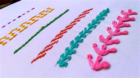 Types Of Embroidery Stitches Hand Embroidery Handwork Kids Rugs