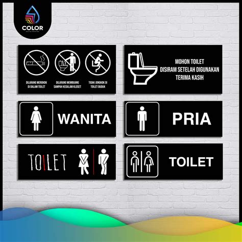 Jual Sign Board Akrilik Toilet Sign Acrylic Toilet Murah Shopee