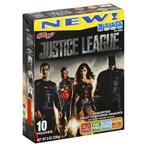 Kelloggs Justice League Assorted Fruit Flavored Snacks Pouches 08 Oz