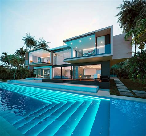 Ocean House on Behance | Luxe huizen, Moderne architectuur woning, Architectuur