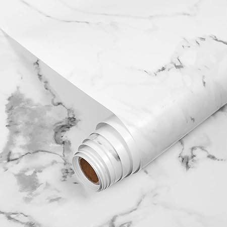 Marble Sticky Back Plastic Cm X M Granite White Grey Contact Paper