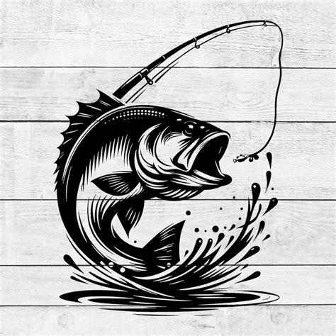 Bass Fishing Svg Fishing Svg Bass Fish Svg Fish Svg Fish Hook Svg