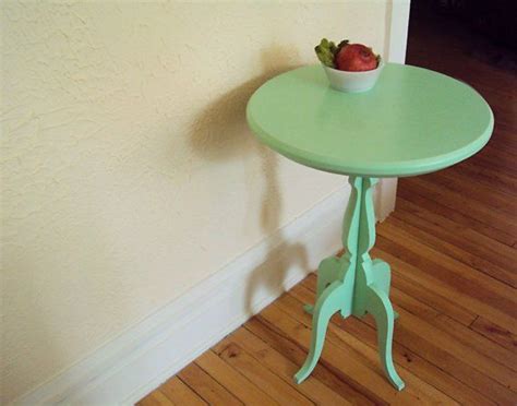 Mint Green Side Table Handmade Home Decor