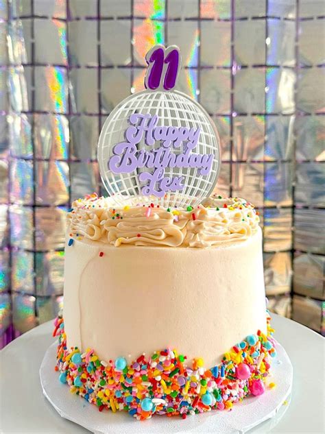 Disco Cake Topper Disco Ball Birthday Party Personalized Custom