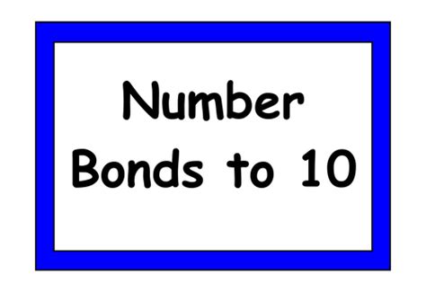 Number Bonds to 10 Display Posters | Teaching Resources