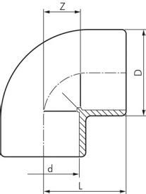 Winkel 90 Mit Klebemuffen PVC U PN 16