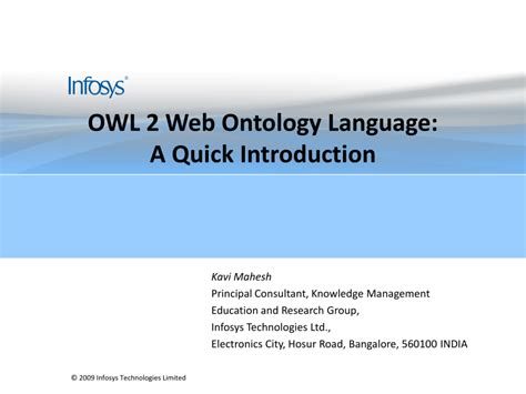 PDF A Quick Introduction To OWL 2 Web Ontology Language