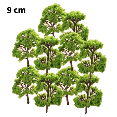 10Pcs 9cm HO OO Scale Model Trees Train Railroad Layout Garden Park