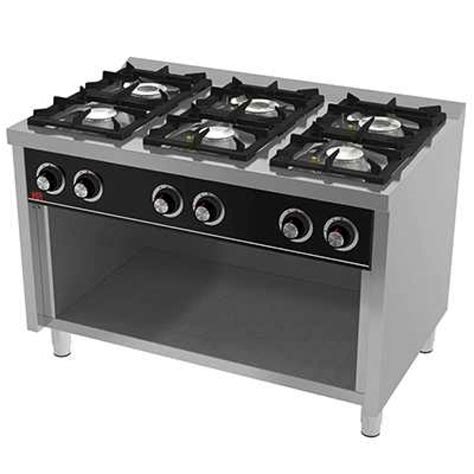 Cocina Profesional A Gas Fuegos Con Mueble Hr