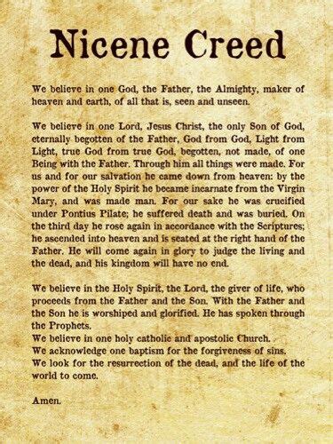 Pin By Mlynn On Prayer Nicene Creed Nicene Creed Catholic Prayer