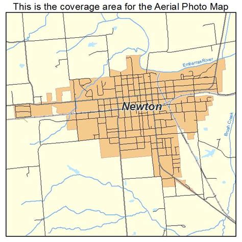 Aerial Photography Map of Newton, IL Illinois