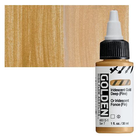 Golden High Flow Acrylics Iridescent Gold Deep Fine Oz Bottle