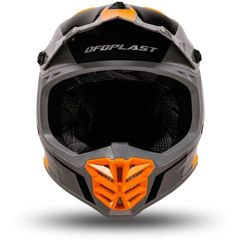 Casque Moto Cross Enfant Ufo Korey Gris Orange Vente En Ligne