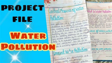 Water Pollution Project File Science Project File Water Pollution